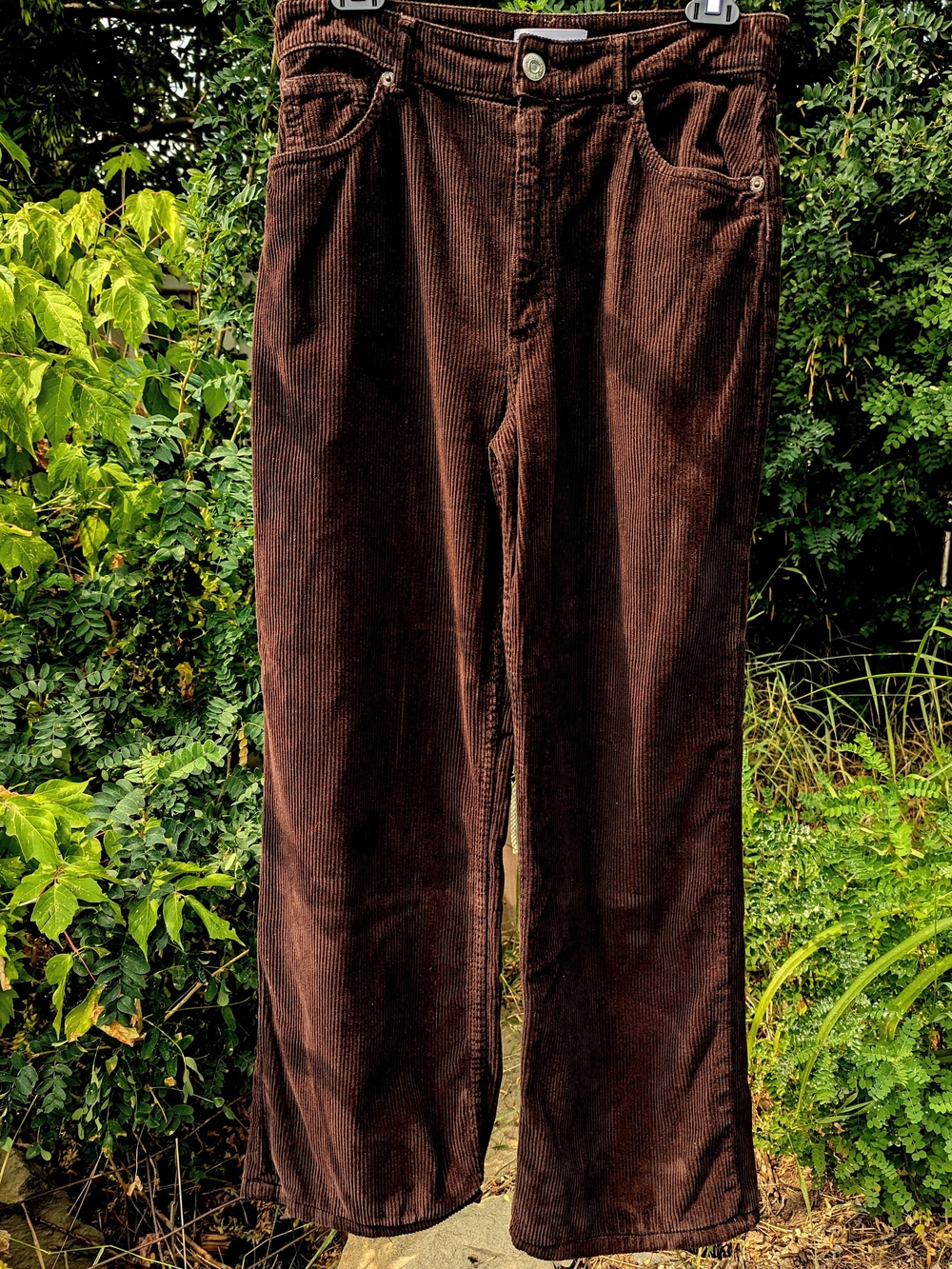 Zara Corduroy High Rise Wide Leg Trousers Dark Academia Minimalism - Picture 12 of 16